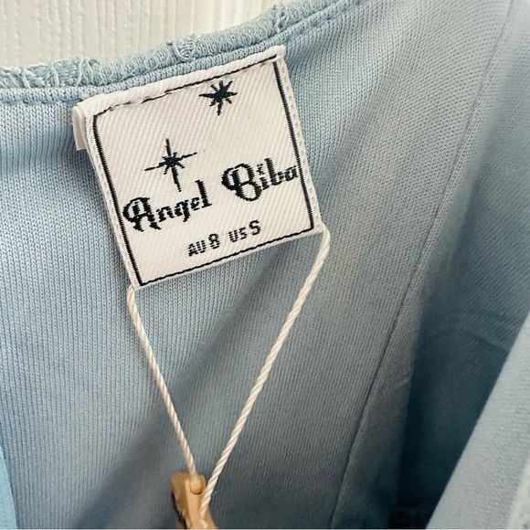 Angel Biba Dress Mini Lace Fairy Pastel Coquette Fitted Ruffle Size Small - Picture 6 of 9